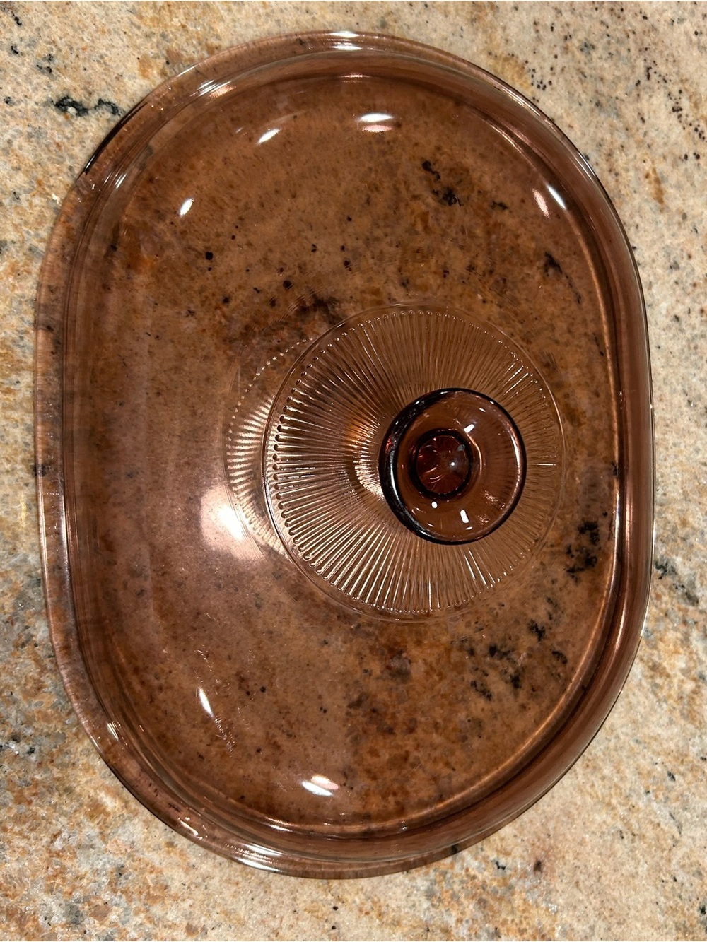 Pyrex Cranberry Oval Lid #V-34-C fits Visions 4 Qt & V-34-B Dutch Oven Roaster